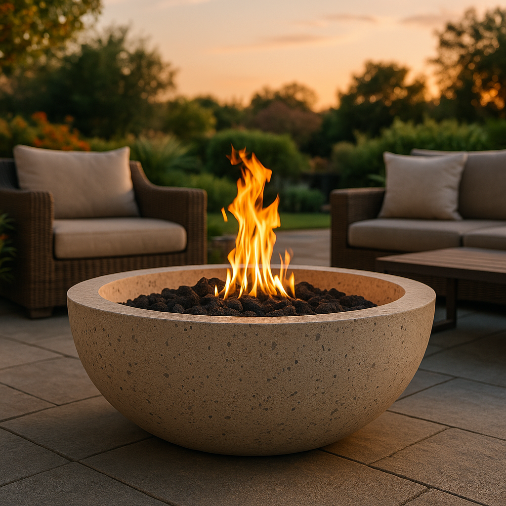 48 Terrazzo-Style Outdoor Fire Bowl