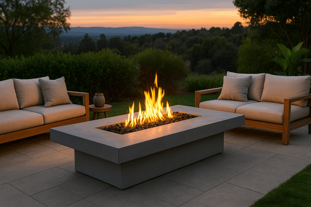 72 Linear Concrete Fire Table